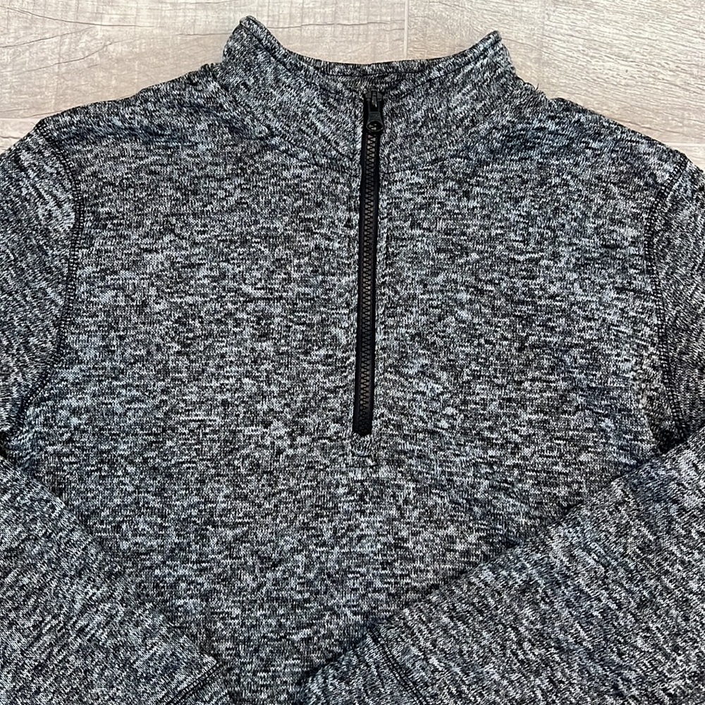 Arizona Jeans Boys Quarter Zip Fleece Pullover Size XL (18/30) Dark Charcoal